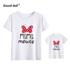 cut t-shirt Mama and Mini mouse