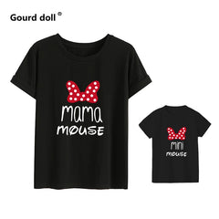 cut t-shirt Mama and Mini mouse