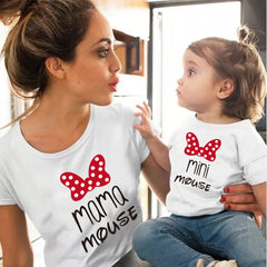 cut t-shirt Mama and Mini mouse